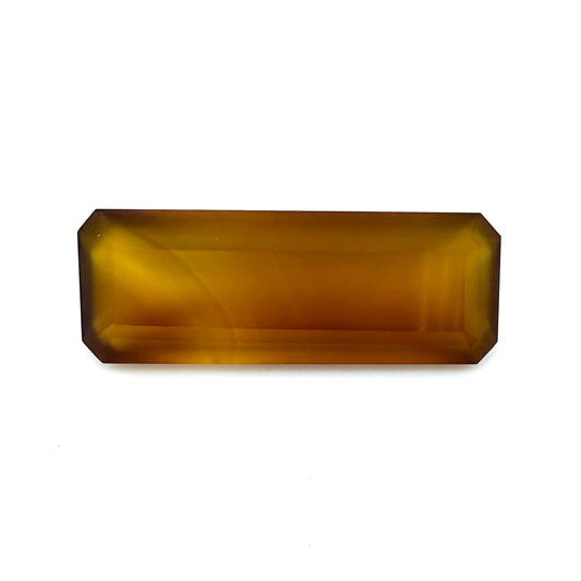 Golden-Brown Hues Chalcedony Emerald cut 10.03 Ct