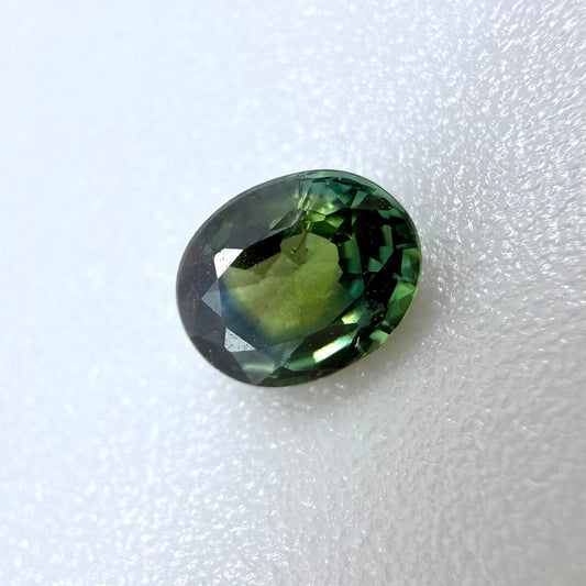 Green Hues Sapphire Oval 0.48 Ct