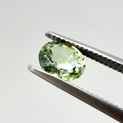 Green Sapphire Oval 0.84 Ct