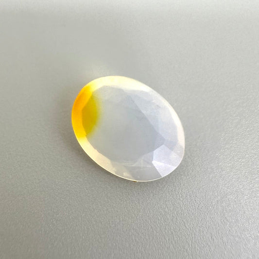 Bi-Color (Milky White, Orange) Opal Oval 2.28 Ct