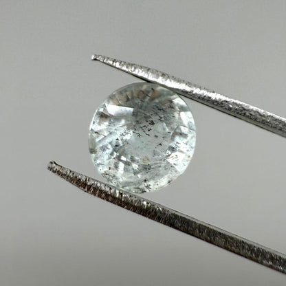 Salt-and-Pepper (pale blue) Aquamarine Round 1.31 Ct