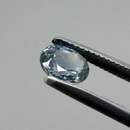 Pastel Blue Sapphire Oval 0.55 Ct