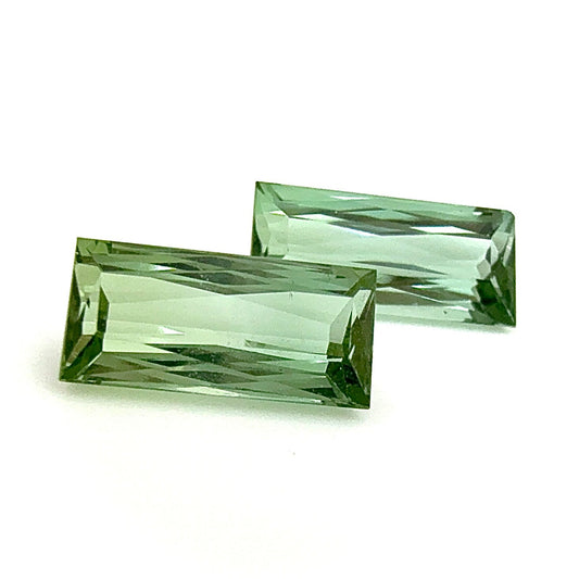 Green Hues Tourmaline Set Radiant 5.77 Ct