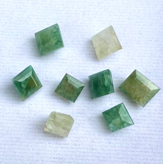 Green/Cream Hues Emerald Lot Cushion 12.5 Ct