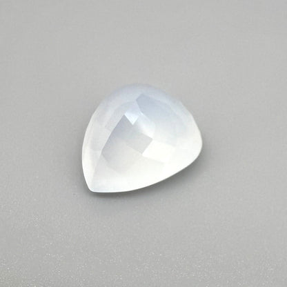White Chalcedony Pear 12.4 Ct