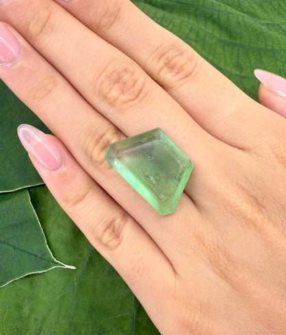 Vibrant Green Fluorite Trapeze 25 Ct
