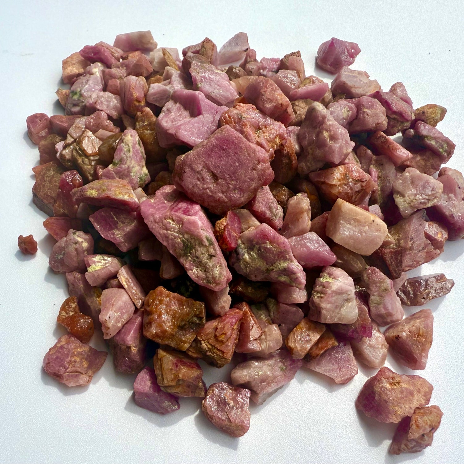 Rough Ruby gemstones, unpolished and natural, authentic raw gems for jewelry and collection
