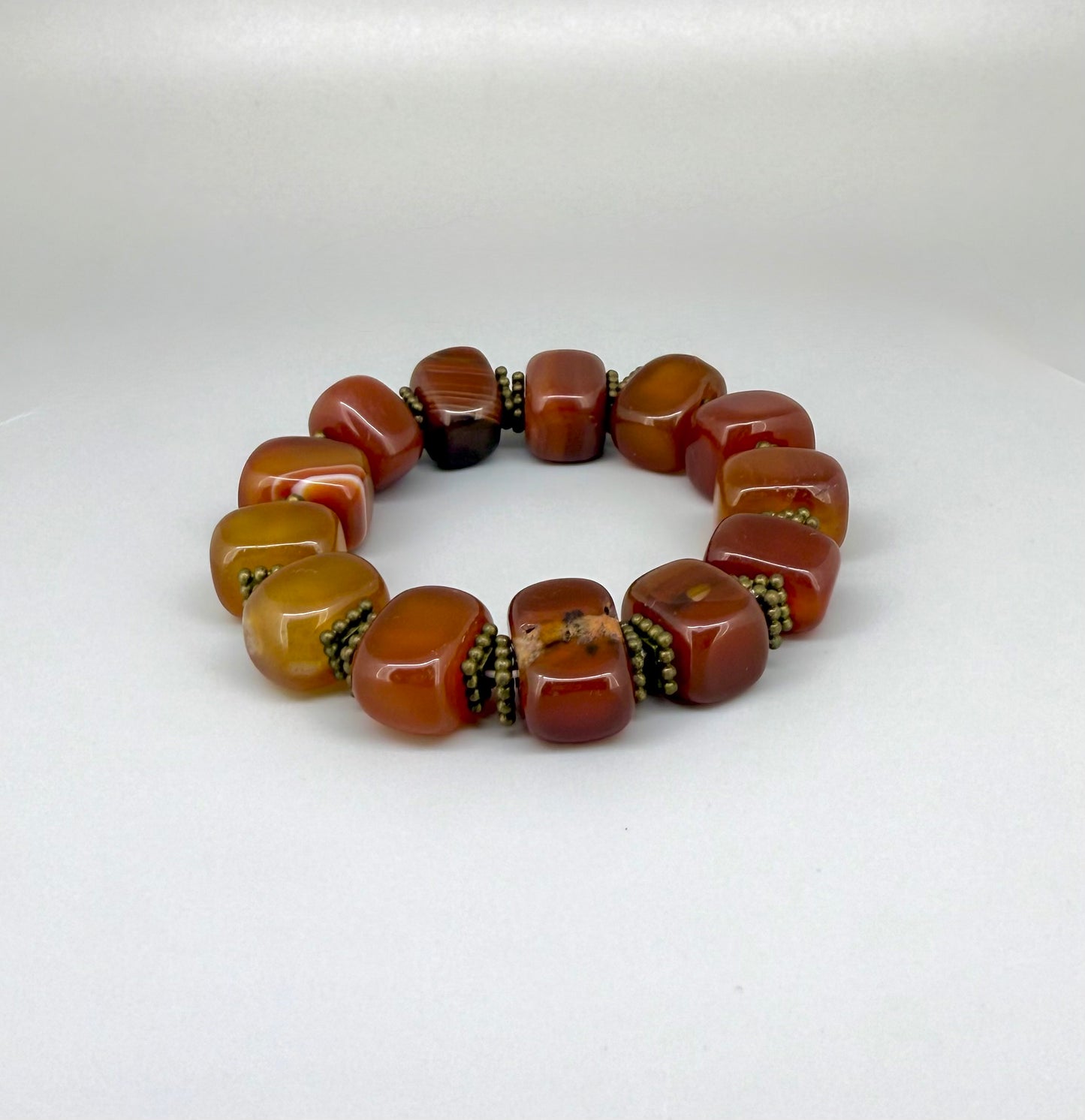 Agate Beaded Bracelet