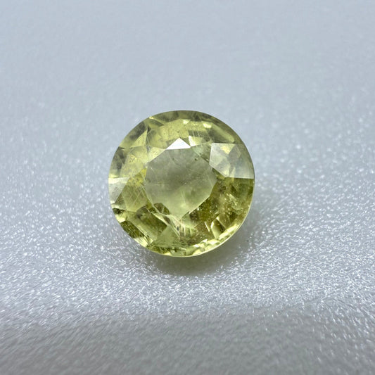 Green-Yellow Prasiolite Round 1.01 Ct