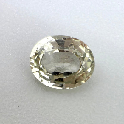Pale Yellow Sapphire Oval 0.79 Ct