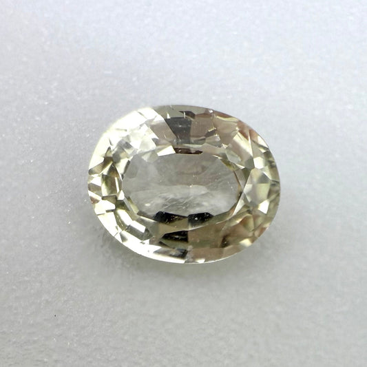 Pale Yellow Sapphire Oval 0.79 Ct