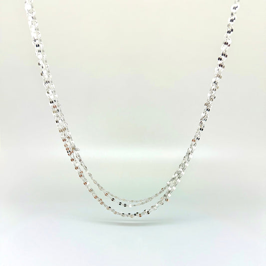 60cm stainless steel chain with polished finish, elegant and durable, ideal for pairing with gemstone pendants.