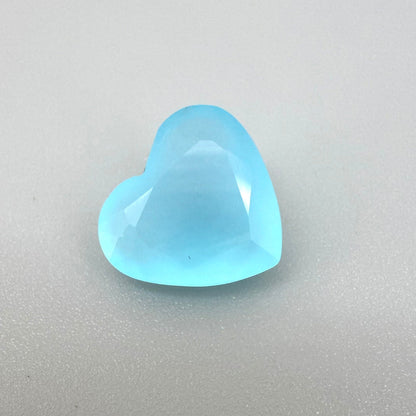 Candy Blue Chalcedony Heart 6.14 Ct