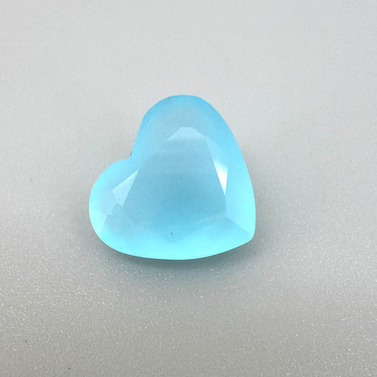 Candy Blue Chalcedony Heart 6.14 Ct