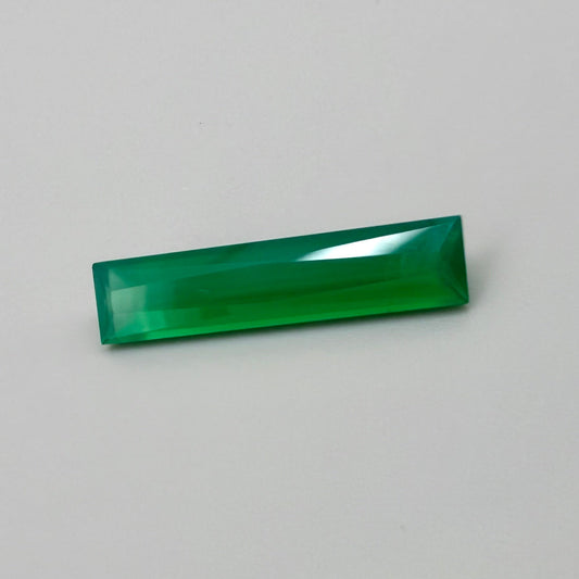 Vibrant Green Chalcedony Baguette 4.85 Ct