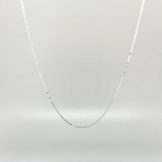 60cm stainless steel chain with polished finish, elegant and durable, ideal for pairing with gemstone pendants.