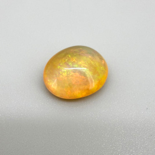 Multi-Color (Orange, Green, Yellow) ‘Play-of-Color’ Opal Cabochon 4.76 Ct