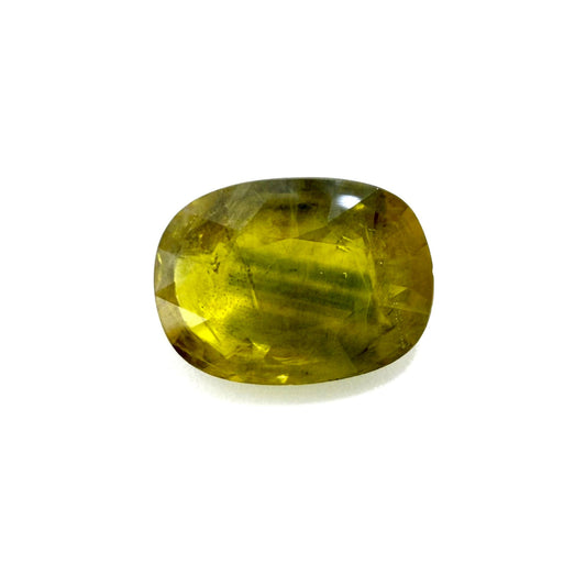 Bi-Color (Yellow Green) Sapphire Cushion 4.55 Ct