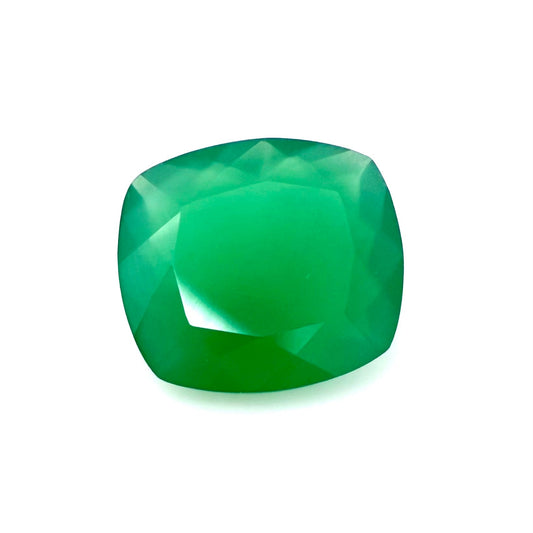 Vibrant Green Chalcedony Cushion 6.78 Ct