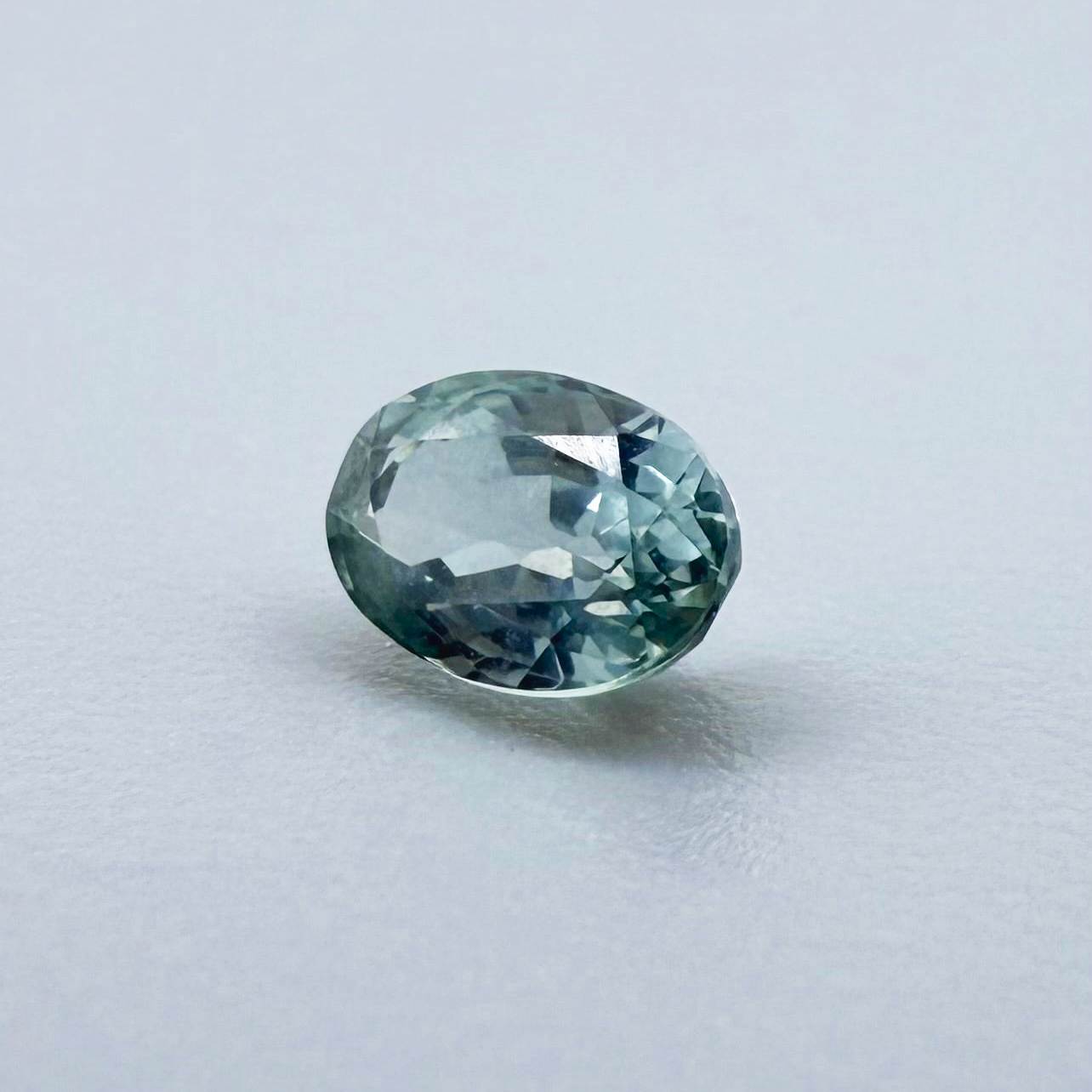 Pastel Blue Sapphire Oval 0.71 Ct