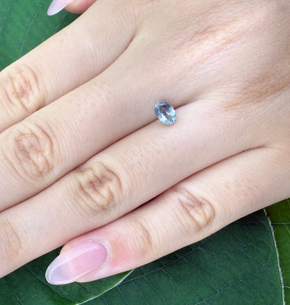 Pastel Green Sapphire Oval 0.71 Ct