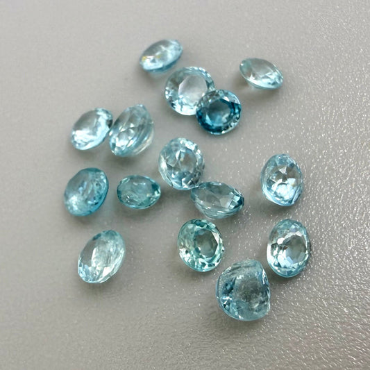 Swiss Blue Topaz Lot Round 3.18 Ct