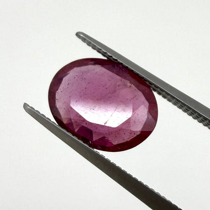 Purplish Red Ruby Oval 3 Ct