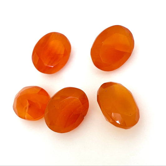 Fiery Orange Carnelian Lot Oval 13.52 Ct