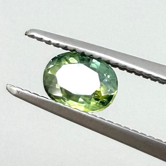 Bi-Color (Green Blue) Sapphire Oval 0.69 Ct