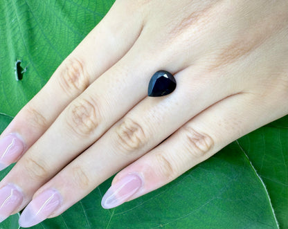 Green Sapphire Pear 3.56 Ct