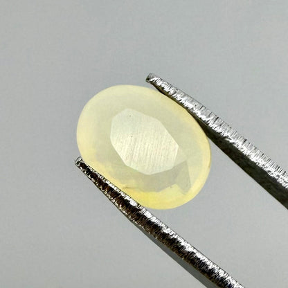 Milky Pastel Yellow Opal Oval 0.73 Ct