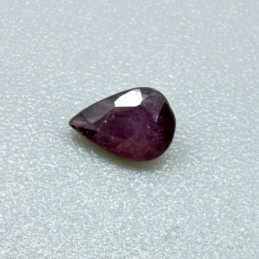Pink-Purple Sapphire Pear 0.47 Ct