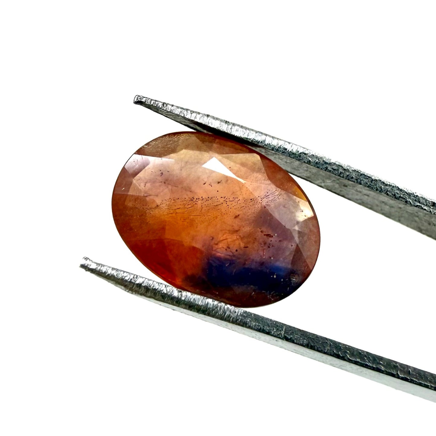 Bi-Color (Orange Red, Blue) Sapphire Oval 2.79 Ct