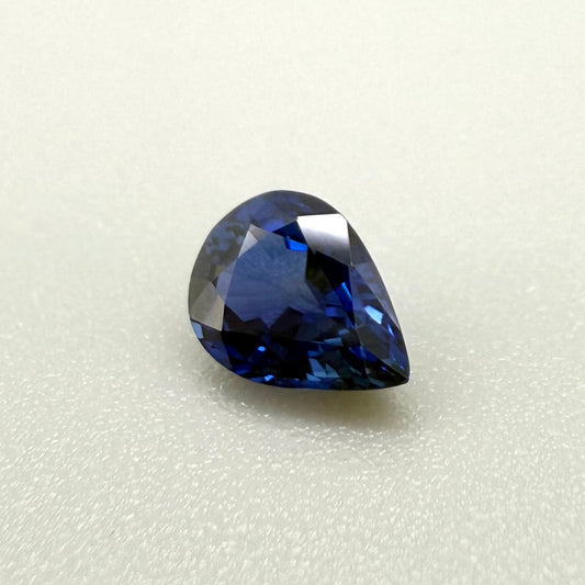 Vibrant Blue Sapphire Pear 1.13 Cts