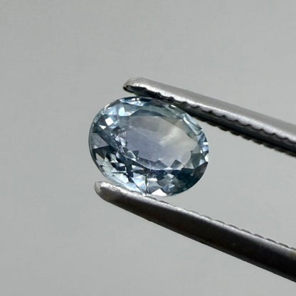 Pastel Blue Sapphire Oval 0.55 Ct
