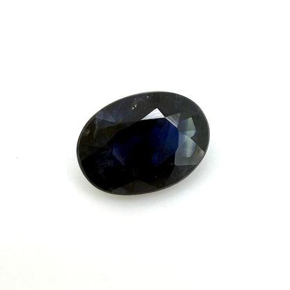 Dark Blue Sapphire Oval 1 Ct