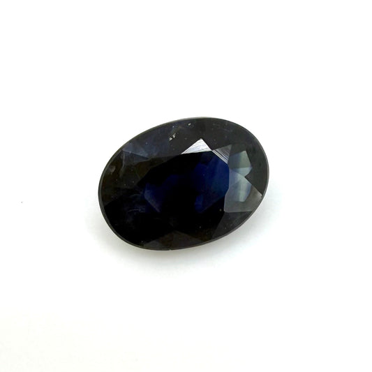Dark Blue Sapphire Oval 1 Ct