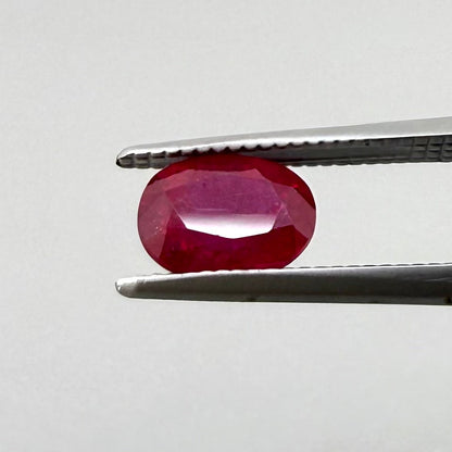 Pinkish Red Ruby Oval 1.19 Ct