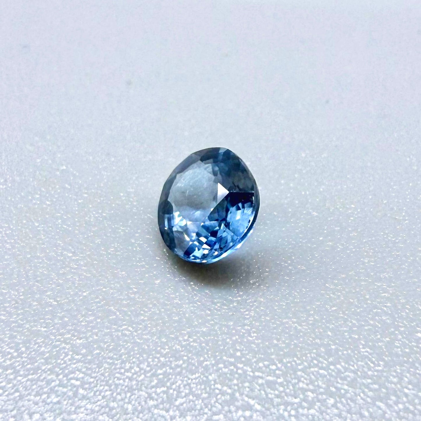 0.84 ct natural bright-blue sapphire from Bangkaja, oval cut