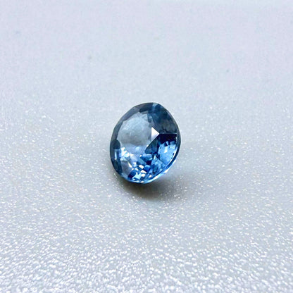 0.84 ct natural bright-blue sapphire from Bangkaja, oval cut