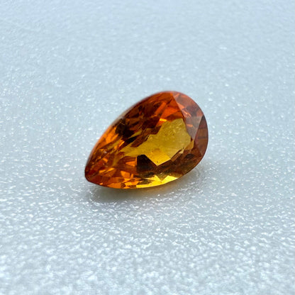 Fiery Orange Spessartine Pear 0.4 Ct