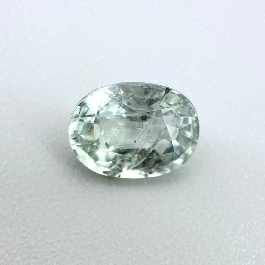 Bi-Color (Pale Green Pale Blue) Sapphire Oval 1.2 Ct