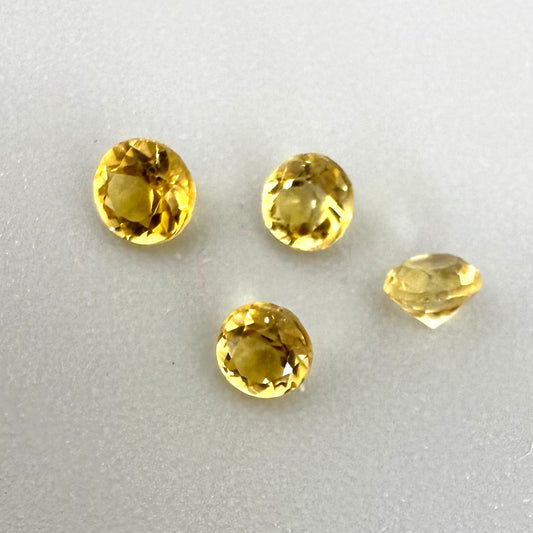 Golden Citrine Lot Round 0.46 Ct