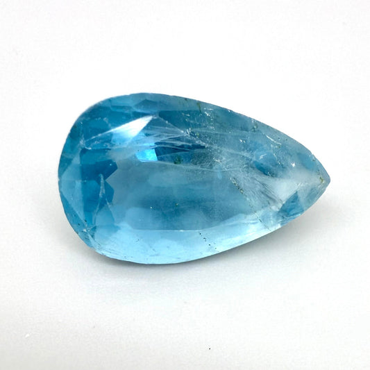 Candy Blue Fluorite Pear 24.78 Ct