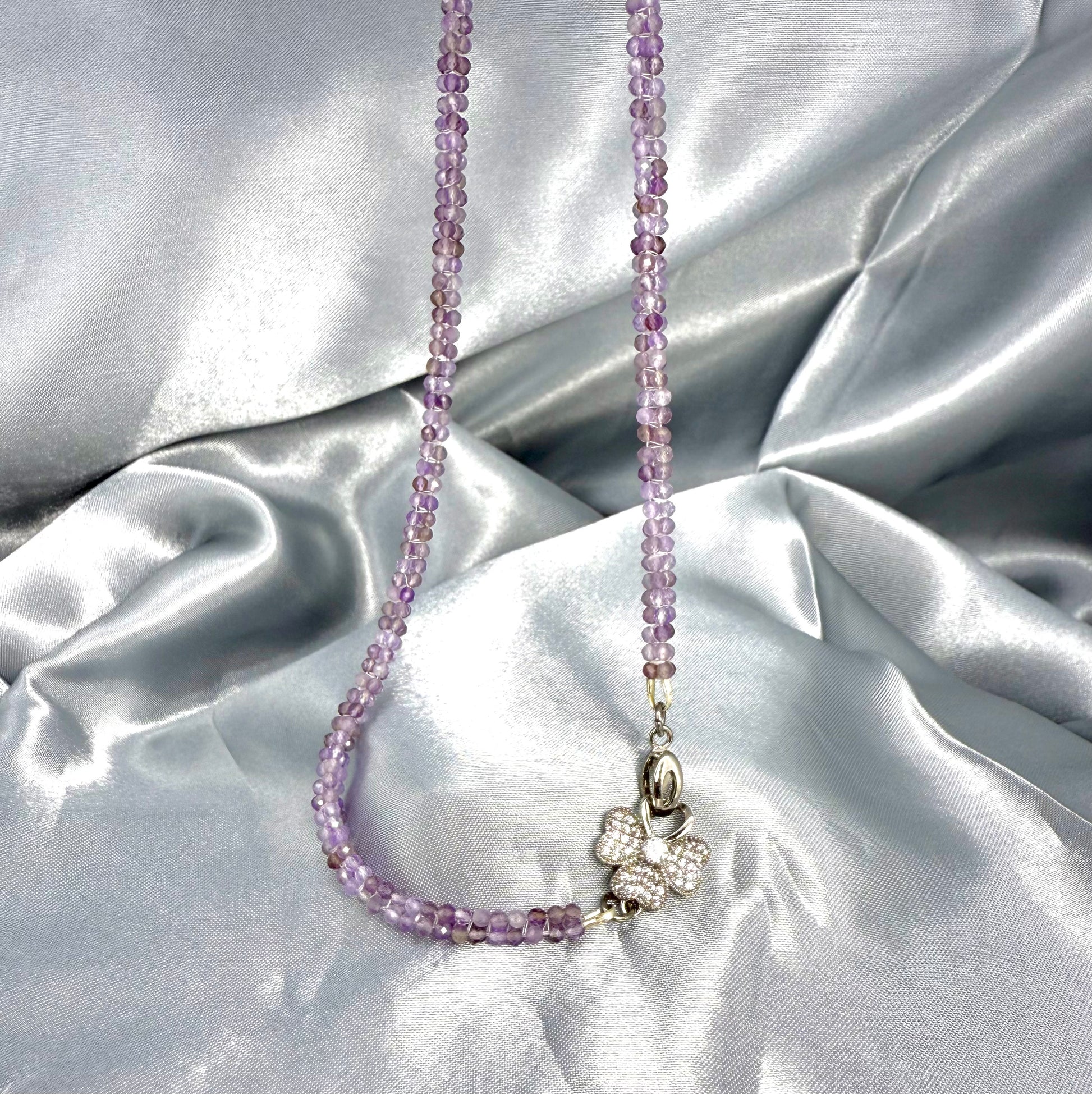 Fine Amethyst gemstone bead necklace