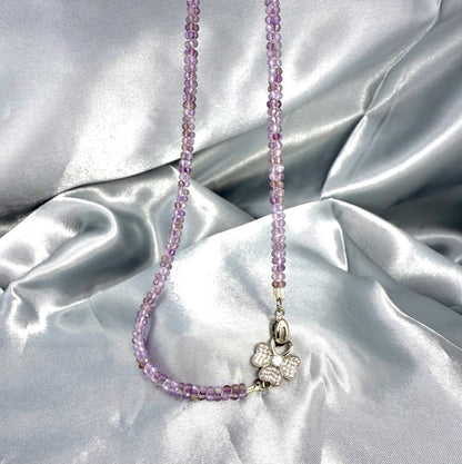 Fine Amethyst gemstone bead necklace