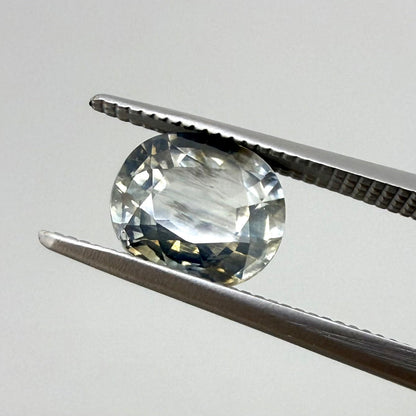 Multi-Color (White Gold-Brown Blue) Sapphire Oval 2.07 Ct