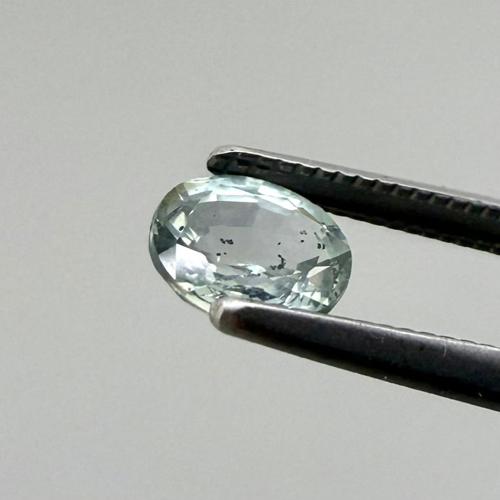 Turquoise Sapphire Oval 0.7 Ct