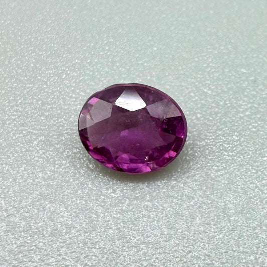 Purplish Red Rhodolite Oval 0.83 Ct