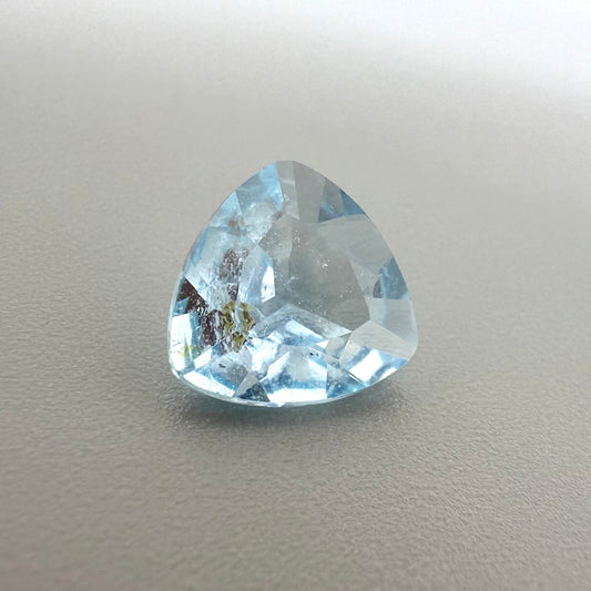 Bi-Color (White, Swiss Blue Inclusions) Topaz Trillion 3.54 Ct